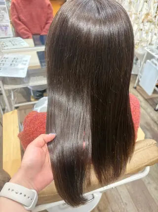 セミロング ブラウンカラー tomokaのヘアスタイル