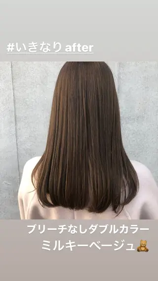 セミロング カラー カラー特化美容師 なかもと たつひろのヘアスタイル