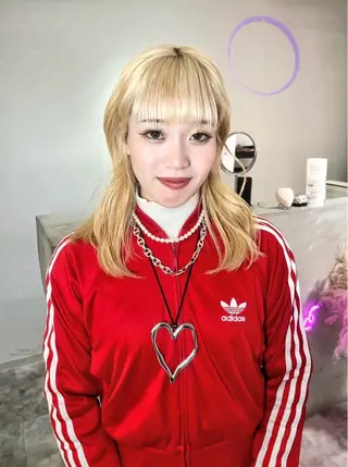 カラー 心斎橋/ブロンド/ ペールカラー/あみかのヘアスタイル