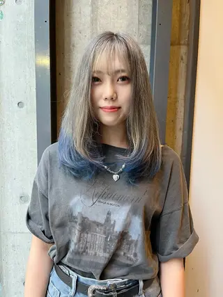 ミディアム カラー 金見 岳弥のヘアスタイル
