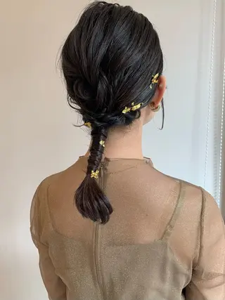 ヘアアレンジ moeka レイヤー /艶カラー/韓国のヘアスタイル