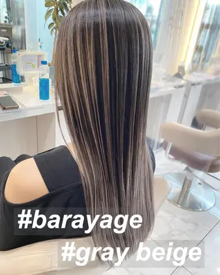 ロング カラー 山崎俊輔/髪質改善 /バレイヤージュのヘアスタイル