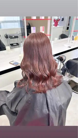 ロング カラー ヘアアレンジ 赤み消しブラウン プロ🐿けんご🐿のヘアスタイル