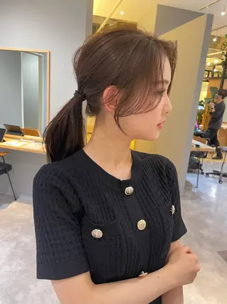 ロング 河崎 ブルーナちえみのヘアスタイル