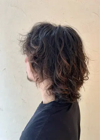 ミディアム パーマ メンズ メンズパーマ特化 外山 健太のヘアスタイル