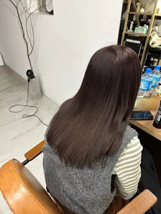 セミロング カラー pele 梅田　annex所属・PELEハイトーン shinobuのヘアスタイル