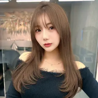 ロング カラー 韓国ヘア×髪質改善 サロンmareのヘアスタイル