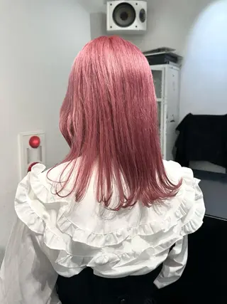セミロング カラー 🎀ツヤ髪韓国網紅 ヘアミカ🎀のヘアスタイル