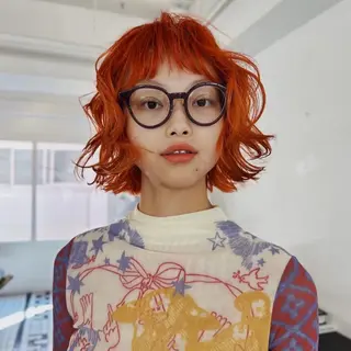 ショート カラー スミレ／透明感カラー ／高円寺美容室のヘアスタイル