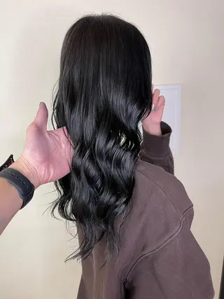 ロング カラー ハイライトカラー✨ グレージュ✨鎌倉光洋のヘアスタイル