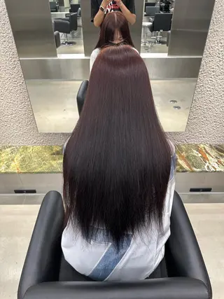 カラー ハイトーン/ 縮毛矯正のヘアスタイル