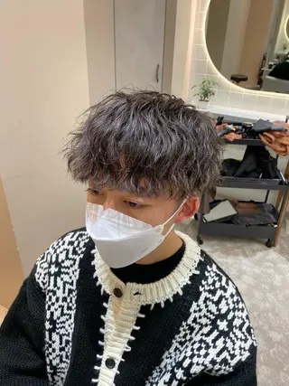 パーマ メンズ 心斎橋本町メンズ 美容師ユースケのヘアスタイル