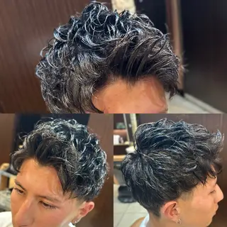 パーマ ヘアアレンジ メンズ HAIR MODE  KIKUHI「ヘアモードキクチ」神田店所属・💈【理容室】夜受付 上坂　一宏のヘアスタイル