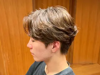 ショート カラー パーマ メンズ メンズサロン FLICK所属・平尾薬院メンズカット FLICK/パーマのヘアスタイル