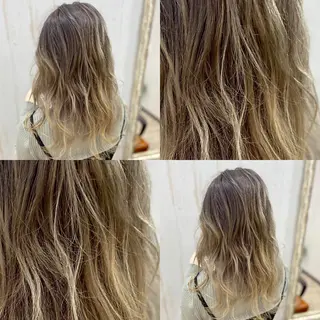 セミロング カラー ハイトーン💫 エクステ💫maiのヘアスタイル