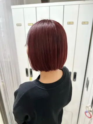 ショート カラー 艶カラー/縮毛矯正/ ブリーチカラー/みなのヘアスタイル