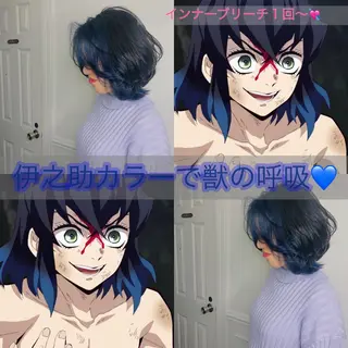 ショート カラー メンズ JuNブリーチに 縮毛矯正するプロのヘアスタイル