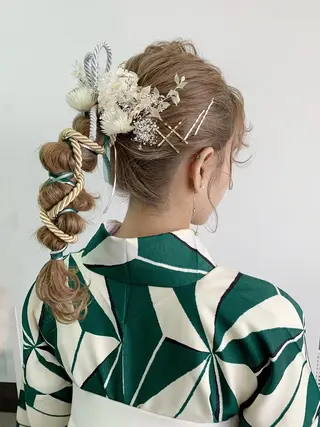 セミロング ヘアアレンジ 杉村 未来のヘアスタイル