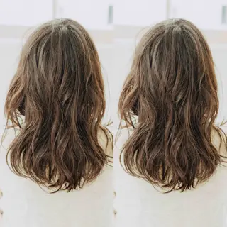 ミディアム カラー -5歳大人ﾊｲﾗｲﾄ ✨津嘉山のヘアスタイル