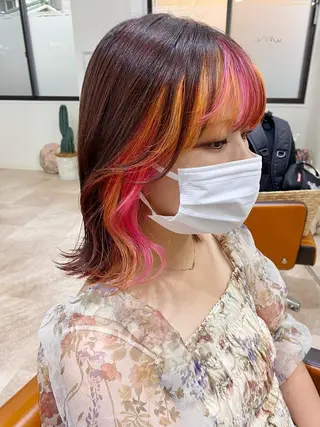 ミディアム カラー ヘアアレンジ ume所属・ひなの .のその他イメージ