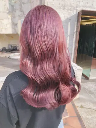 ロング カラー 👑垢抜け韓国ヘア ハッシュカット唯澄のヘアスタイル