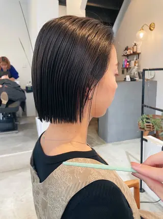 ショート カラー ボブ／パーマ指名 No. 1🍃れんとのヘアスタイル