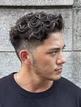 パーマ メンズ 片平 琳大郎のヘアスタイル