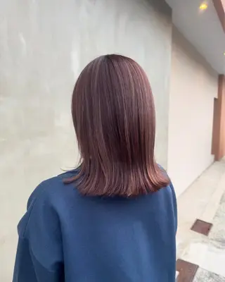 ミディアム カラー 艶髪✨️ kuyumi🌷のヘアスタイル