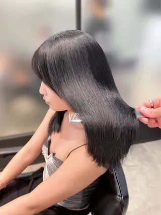 セミロング 韓国レイヤーカット 髪質改善▫️水野有真のヘアスタイル