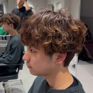 パーマ 曲がる縮毛/カルマパ ーマ/池袋/横村大全のヘアスタイル