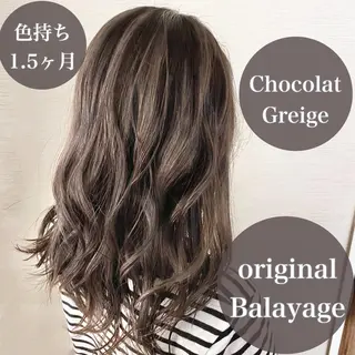 セミロング カラー 横山 直輝のヘアスタイル