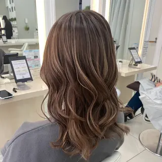 セミロング カラー 髪質改善/艶カラー/ メンズパーマ/松井のヘアスタイル