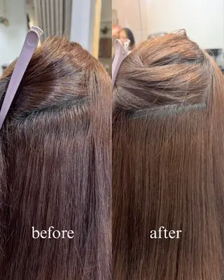 ロング パーマ 艶カラーヘアアレンジ 縮毛矯正🍓ひふみのヘアスタイル