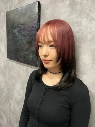 ミディアム カラー 色落ち可愛い艶ハイト ーン🧊AZUKIのヘアスタイル