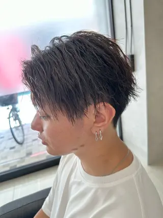 ショート パーマ メンズ 💈メンズ特化 美容師サキ💈のヘアスタイル