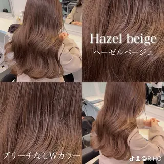 ミディアム カラー 🥞ベージュ系カラー 【すずきりほ】🥞のヘアスタイル