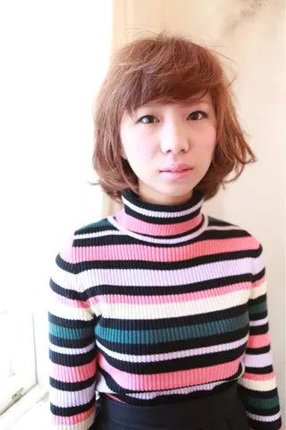 ミディアム カラー パーマ marie-anne 浜松元目店のヘアスタイル