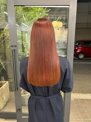 ロング イージーパーマ募集 平口はのんのヘアスタイル