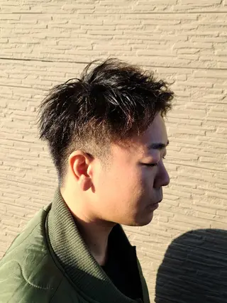 ショート パーマ メンズ 電髪倶楽部　美膳所属・荒井 琢人のヘアスタイル