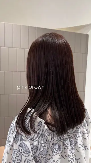 セミロング カラー 志波 凜花のヘアスタイル