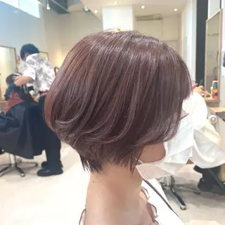 ショート カラー 心斎橋/ブリーチなし 髪質改善/レイヤーのヘアスタイル