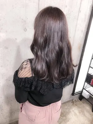 セミロング カラー 北條 優輝のヘアスタイル