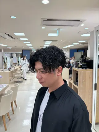 ミディアム パーマ メンズ 湘南/メンズパーマ/ 支持率No.1ユチカのヘアスタイル