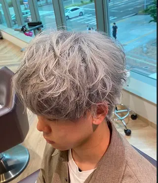 メンズ メンズ特化/フェザー /パーマ/伊勢元のヘアスタイル