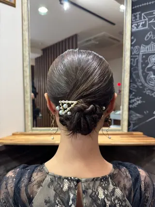 セミロング ヘアアレンジ タン ユカのヘアスタイル