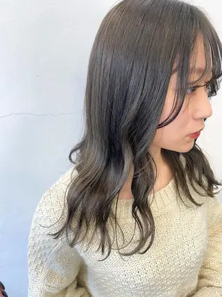 セミロング カラー 🎀ツヤ髪韓国網紅 ヘアミカ🎀のヘアスタイル