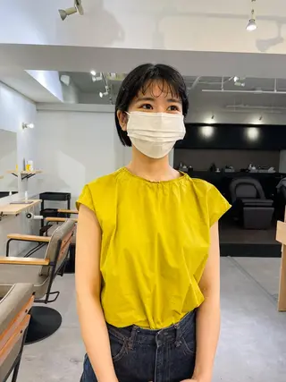 ショート カラー パーマ パーマ* 顔まわり似合わせのヘアスタイル