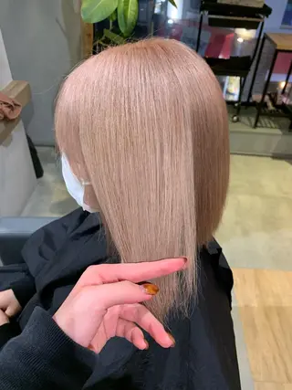 ショート カラー 美髪・シールエクステ ホソタニリョウコのヘアスタイル