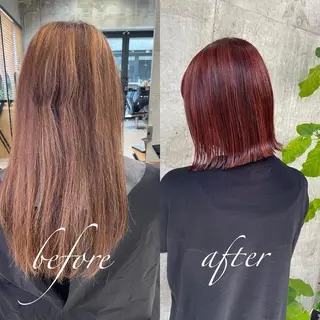 ミディアム カラー ヘアアレンジ TATSUYA アートディレクターのヘアスタイル