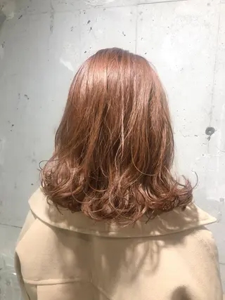 ミディアム カラー パーマ ヘアアレンジ キッズ ネイル マツエク・マツパ Rene'所属・当日予約⭕️ yuriのヘアスタイル